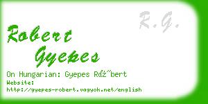 robert gyepes business card